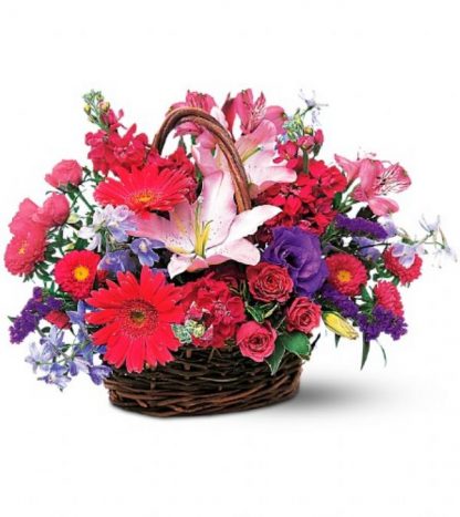 Pink & Lavender Basket (TF12-1)