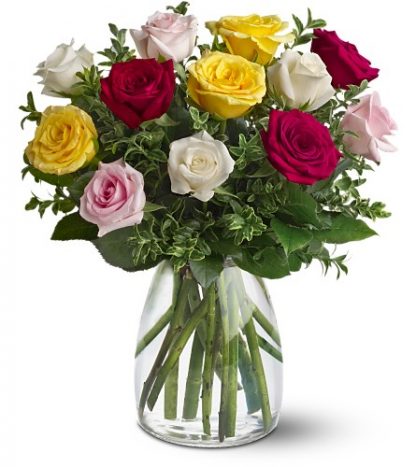 Mixed Rose Vase (TFWEB334)