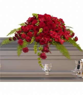 Red Rose Sanctuary Casket Spray T230-3A