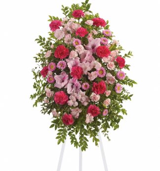 Pink Tribute Standing Spray T249-2A