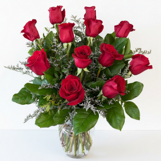 Red Rose Vase (FA26-12R)